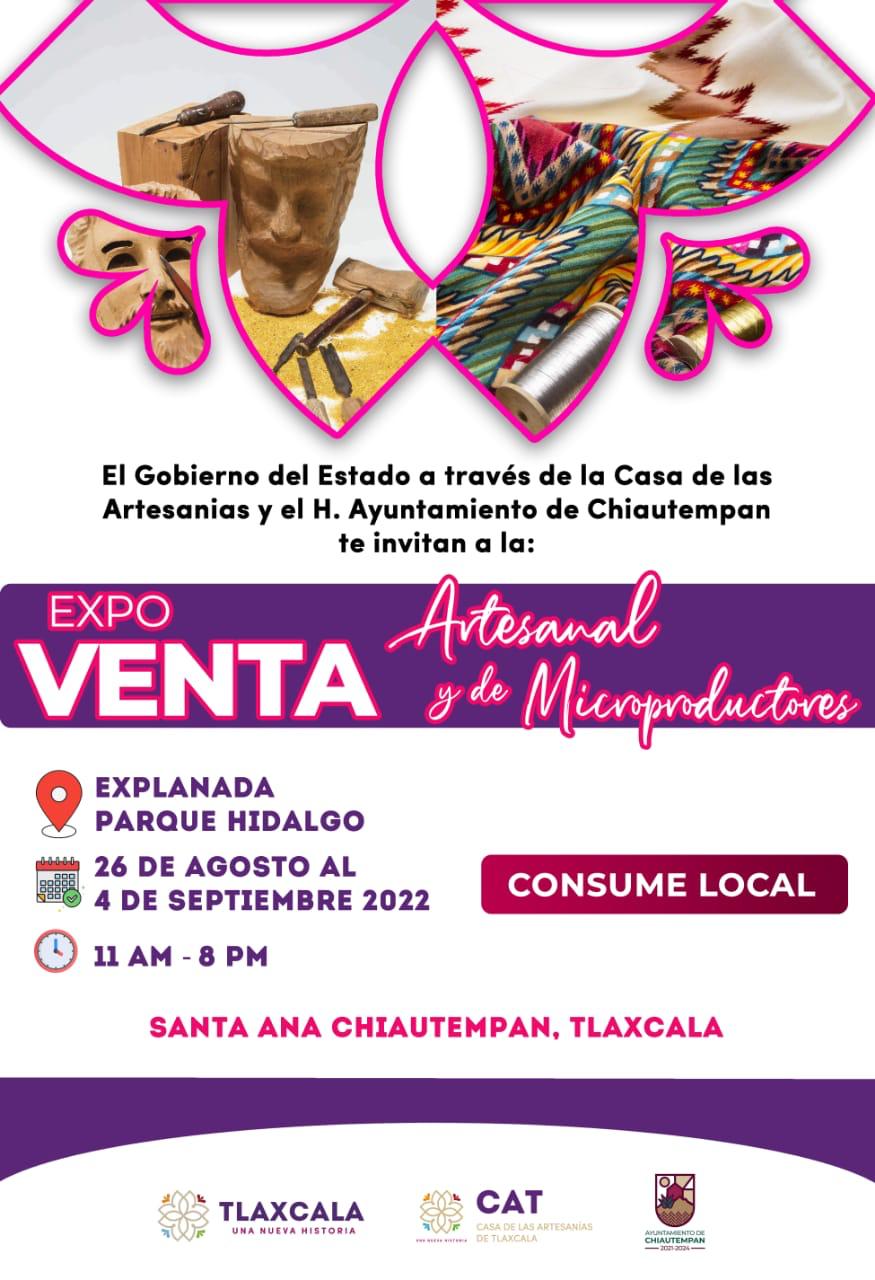 En Chiautempan, Expo Venta Artesanal y de Microproductores