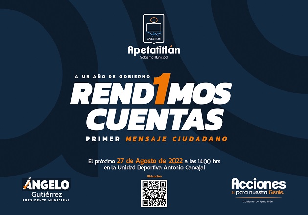 Ofrecerá mensaje ciudadano alcalde de Apetatitlán, Ángelo Gutiérrez, por su primer año de gobierno