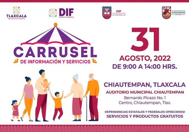 Chiautempan, sede del Carrusel de Información y Servicios del DIF Estatal
