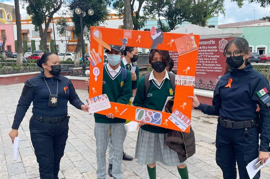 Instalan en Huamantla módulo informativo para prevenir la violencia de género