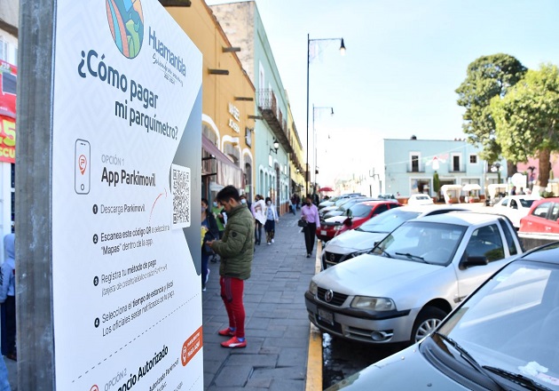 Continúa la delimitación de áreas para el funcionamiento de parquímetros en Huamantla