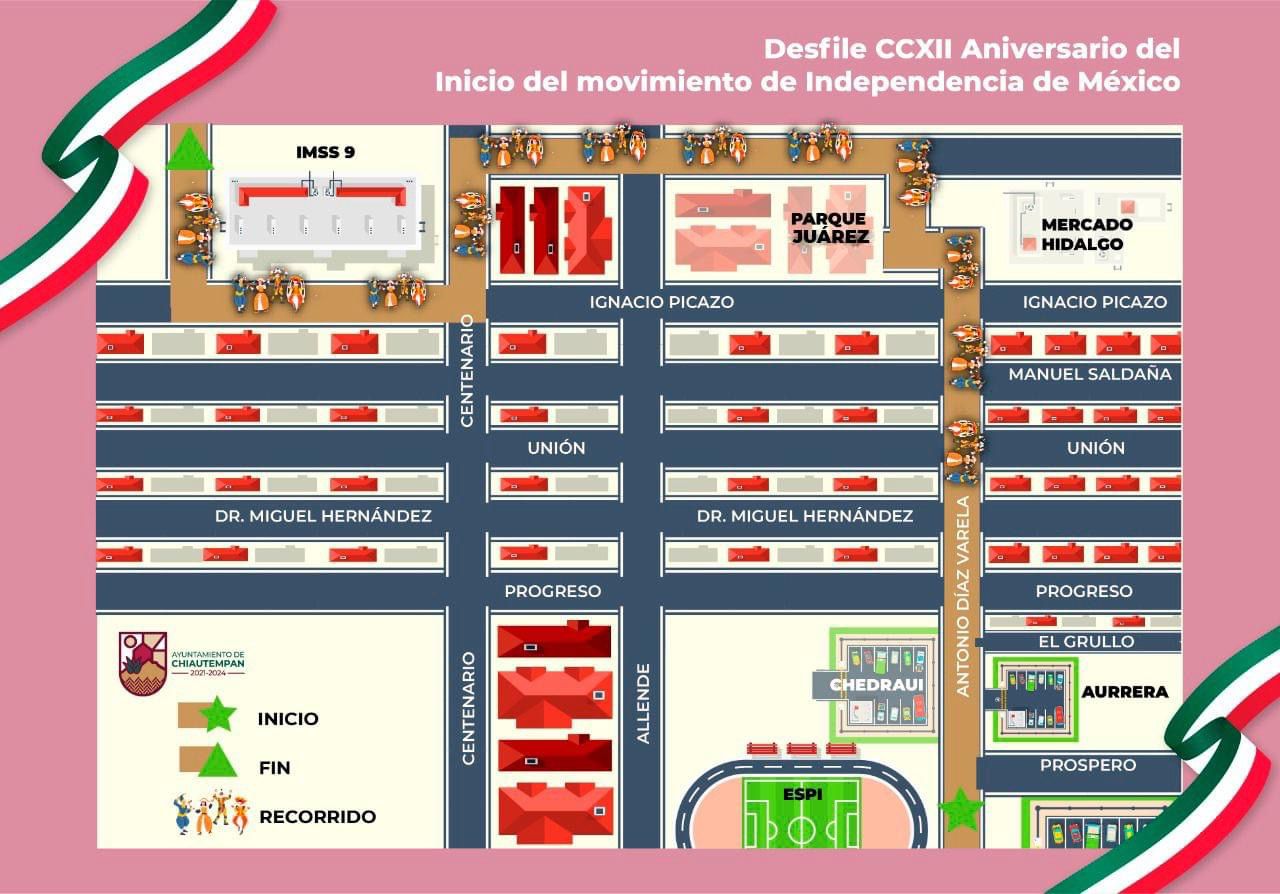 Habrá desfile el 16 de septiembre en Chiautempan