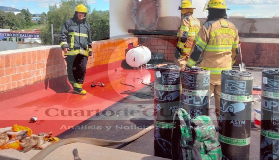 Flamazo en la PGJE genera movilización de Bomberos