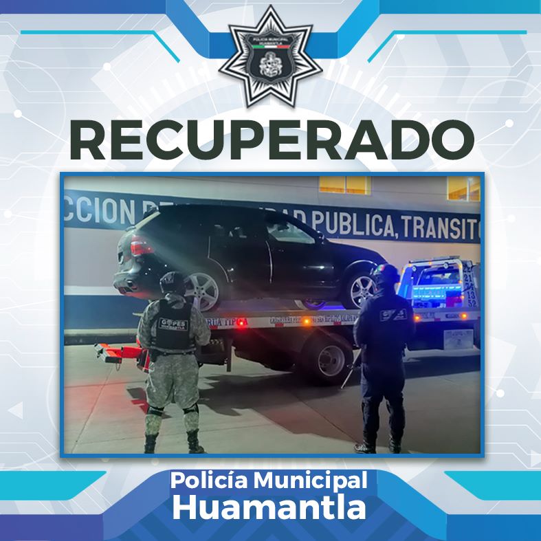 ¡Decidieron abandonarla! asegura policía de Huamantla vehículo de lujo con reporte de robo