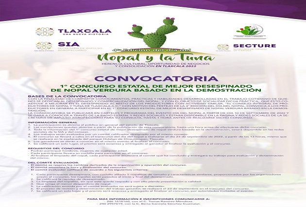Chiautempan, sede de la Cuarta Edición del Día del Nopal y la Tuna