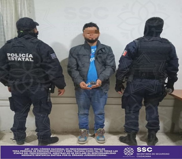 Lo aseguran por portación ilegal de arma de fuego