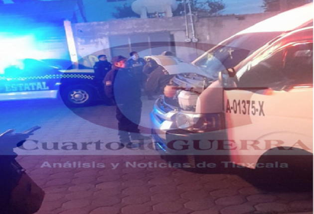 Intentan robar a chofer de transporte público y lo golpean con bate, en Xicohtzinco