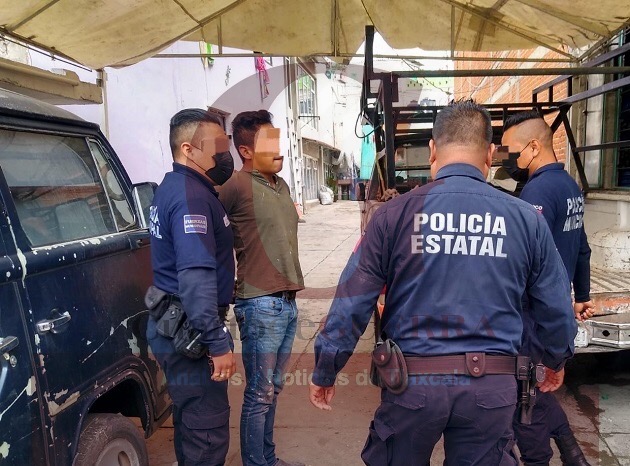 Aseguran en Totolac a un hombre que amenazaba con lesionar a su pareja
