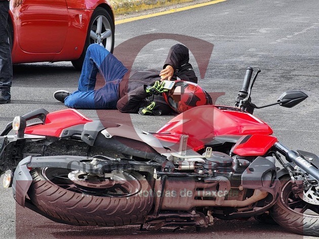 Motociclista es arrollado en la Tlaxcala-Puebla