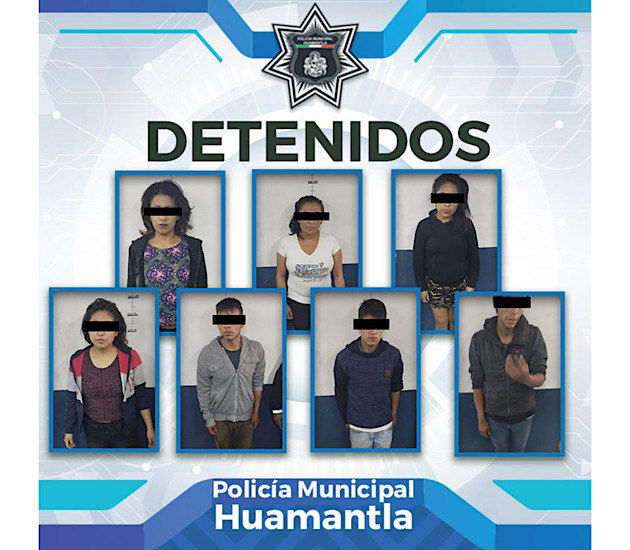 ¡Se acabó la fiesta! Detiene Policía de Huamantla a siete por alterar el orden público