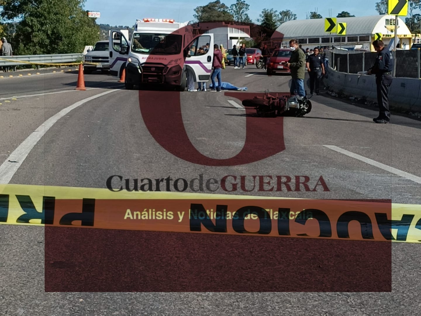 Muere mujer cuando conducía su motocicleta, en Chiautempan