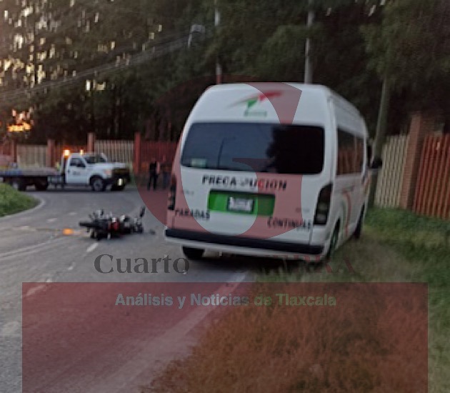 Estudiante de secundaria muere en accidente carretero, en Santa Cruz Tlaxcala