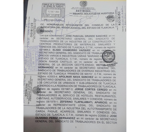 Líderes sindicales piden auditar la actuación del juez laboral local