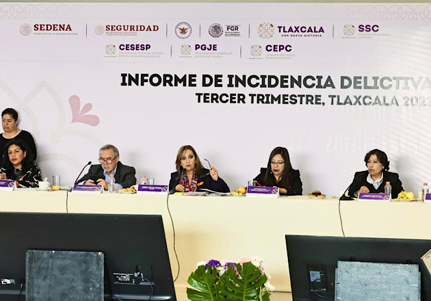 Tlaxcala es por quinto mes consecutivo el estado más seguro del país: Gobernadora Lorena Cuéllar