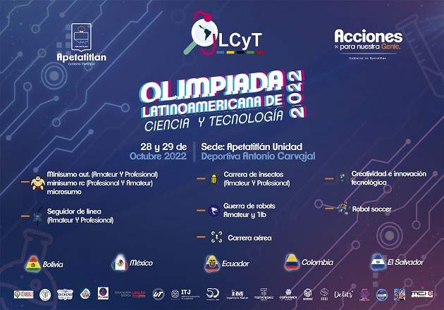 Todo listo en Apetatitlán para la Olimpiada Latinoamericana de Ciencia y Tecnología 2022