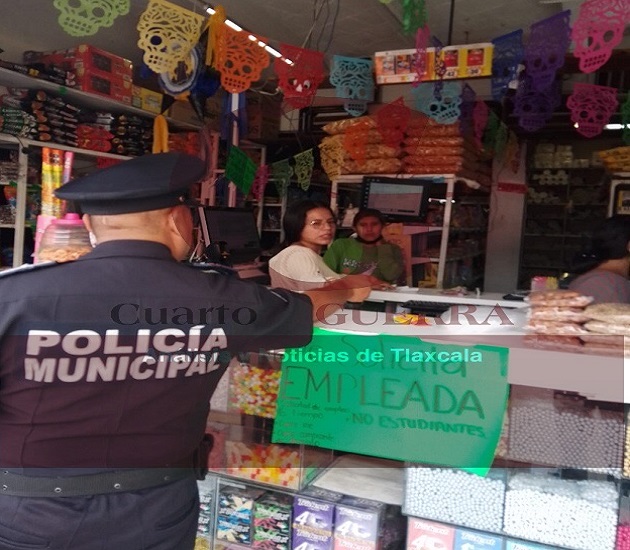 Establece Policía Municipal de Zacatelco estrategia de seguridad a favor de comercios