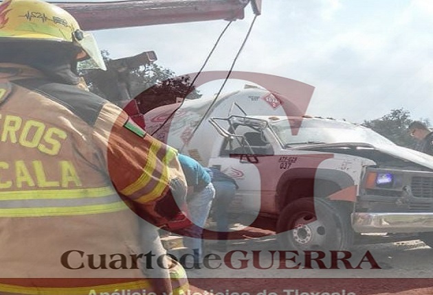 Encuentran pipa de gas volcada, en Calpulalpan