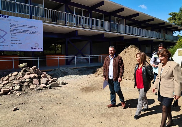 Supervisó gobernadora trabajos de rehabilitación del Centro de Atención Múltiple 1 de Tlaxcala