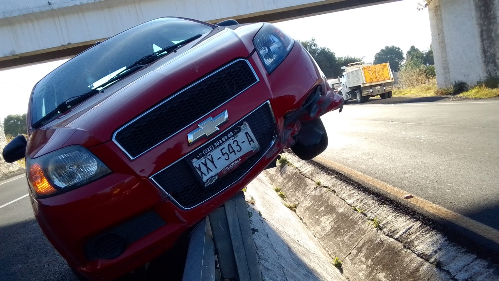 Cuatro accidentes carreteros en la Texmelucan-Tlaxcala durante este día