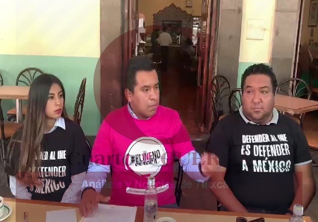 Convocan jóvenes a tlaxcaltecas a sumarse a manifestación por la defensa del INE