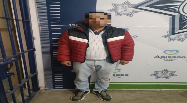 Por robo de autopartes y cohecho detiene Seguridad Pública de Apizaco a sujeto