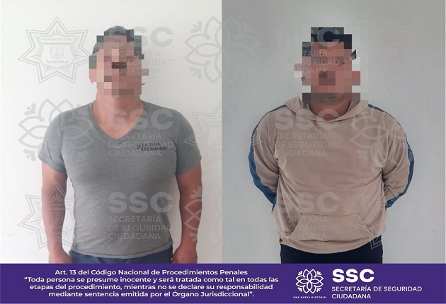 Elementos estatales detuvieron a cuatro sujetos por diversos delitos en Calpulalpan