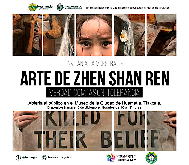 Invita Ayuntamiento de Huamantla a disfrutar de la exposición Zhen Shan Ren en sus últimos días