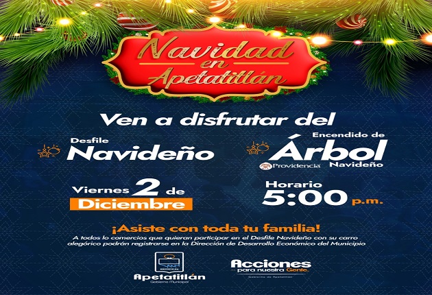 Todo listo en Apetatitlán para celebrar las fiestas decembrinas