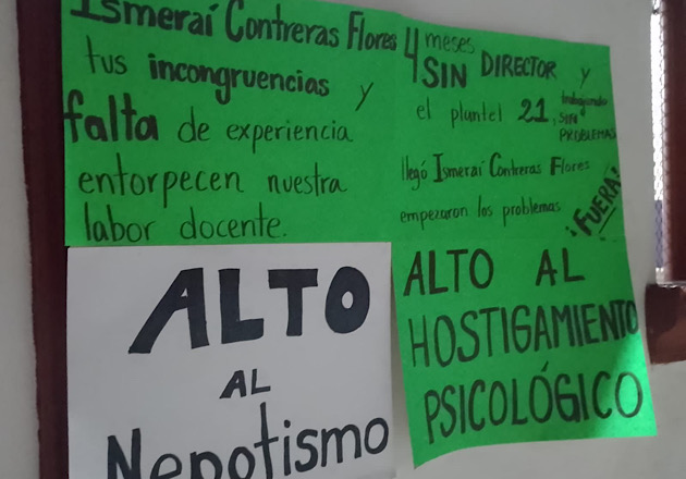 Por déspota, docentes y padres de familia exigen salida de directora del Cobat de Ayometla