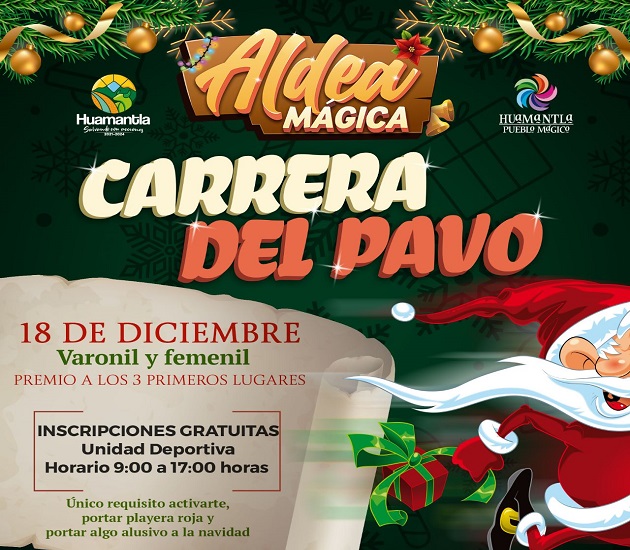 Invita gobierno municipal de Huamantla a la Carrera del Pavo 2022