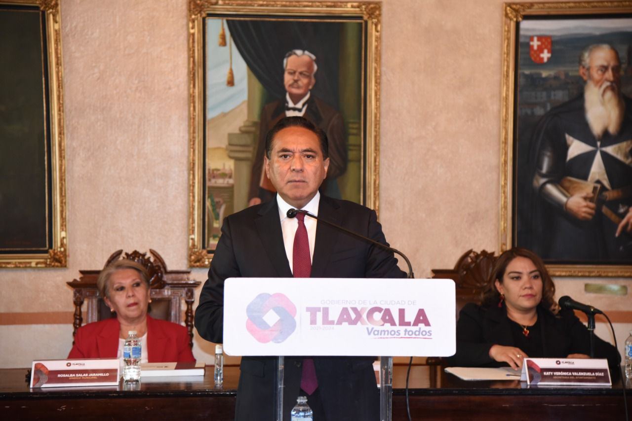 Primer informe de Gobierno de Jorge Corichi, presidente municipal de Tlaxcala