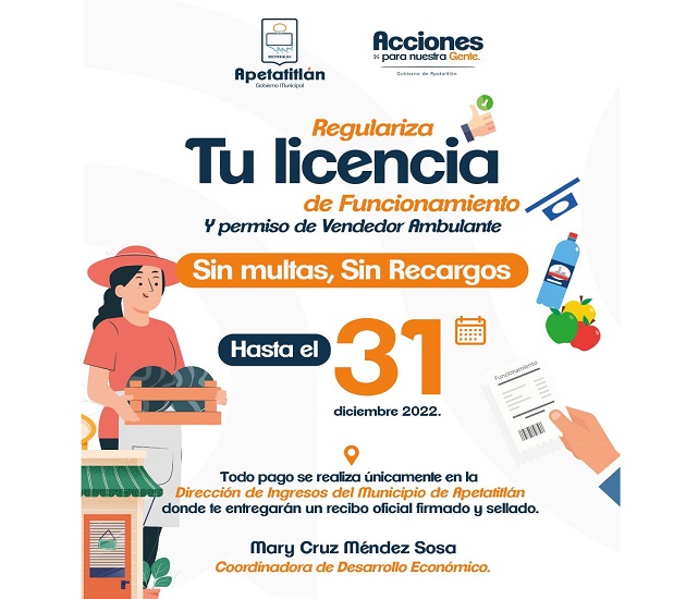 Beneficia gobierno de Apetatitlán con descuentos y condonación de recargos en pago de servicios