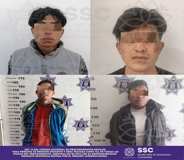 Cinco detenidos por allanamiento y robo en municipios tlaxcaltecas