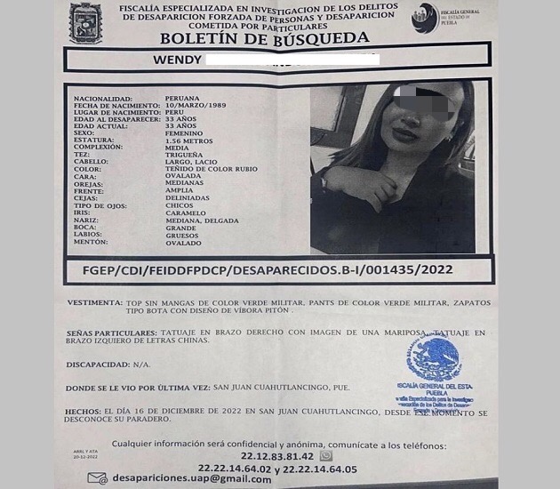 Restos localizados en Tetla podrían pertenecer a empresaria desaparecida en Puebla
