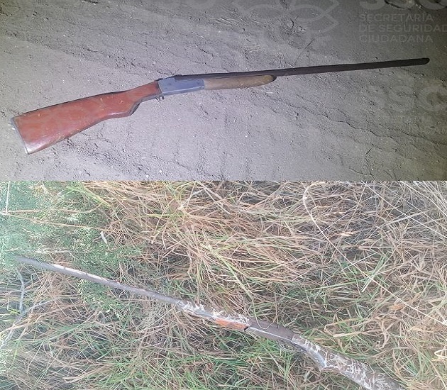 Dejan abandonadas dos armas de fuego en Tlaxco y Huamantla