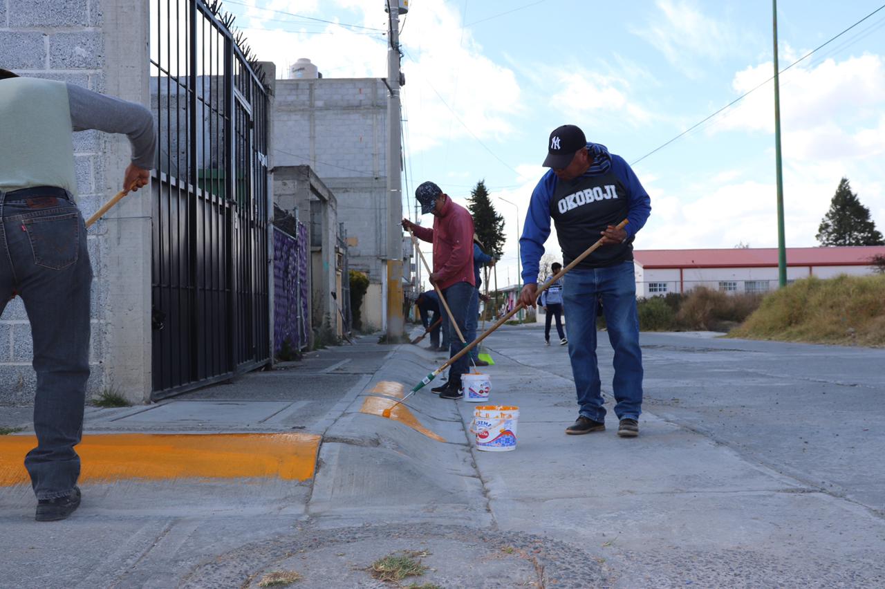 El gobierno de Tzompantepec mejora la imagen urbana del municipio
