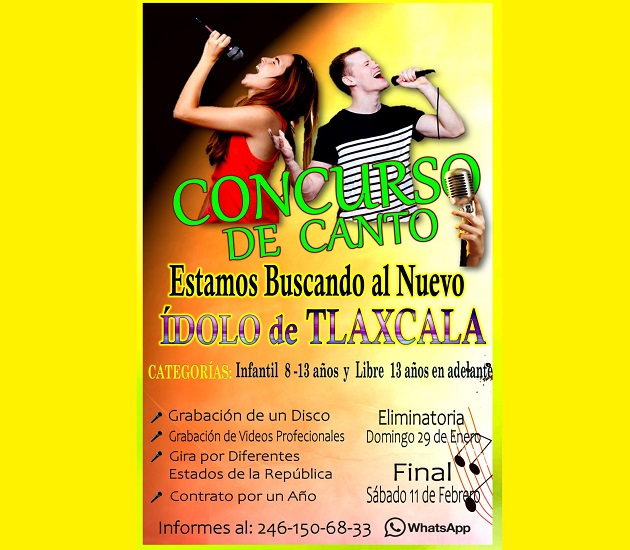 Ídolo de Tlaxcala busca a los nuevos talentos del canto