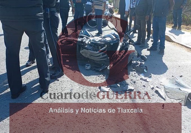 Motociclista resulta lesionado al ser atropellado, en Zacatelco