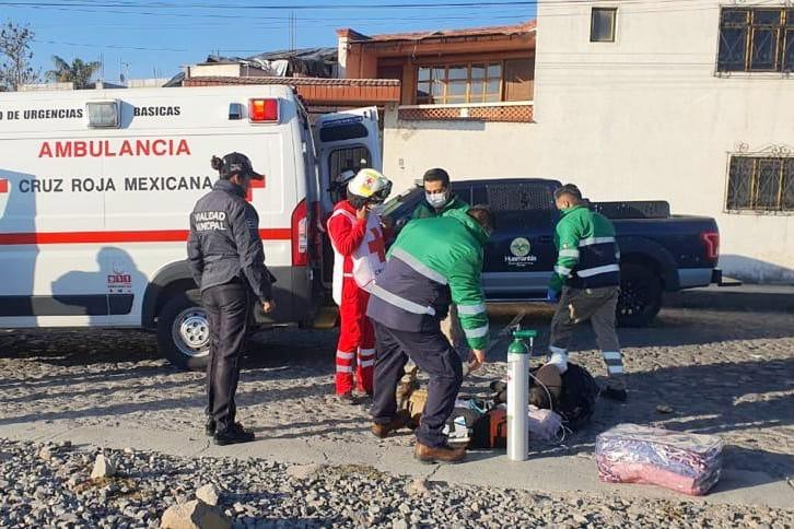 Atiende Protección Civil de Huamantla a persona herida por el tren