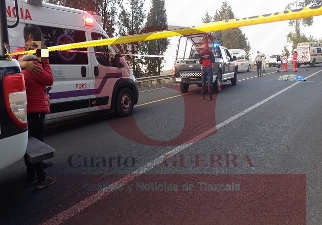 Muere un joven repartidor de pizzas tras ser atropellado sobre la Tlaxco-Apizaco