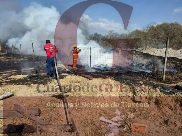 Controlan autoridades incendio en límites de Puebla y Tlaxcala