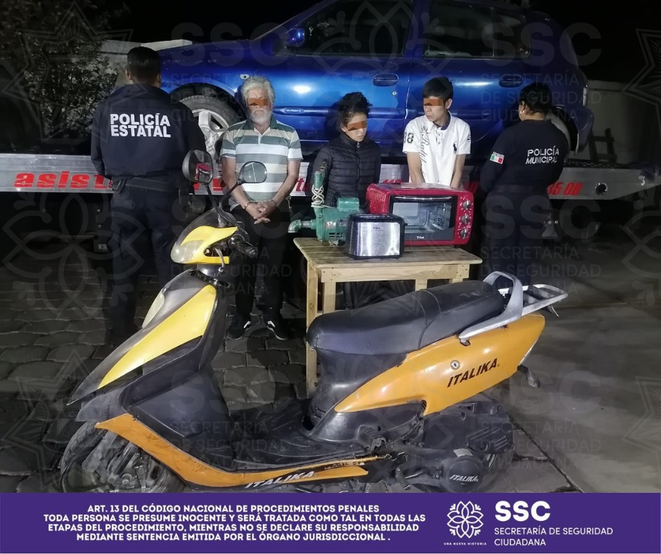 Se salvan de ser linchados presuntos responsables de robo a casa habitación, en Yauhquemehcan