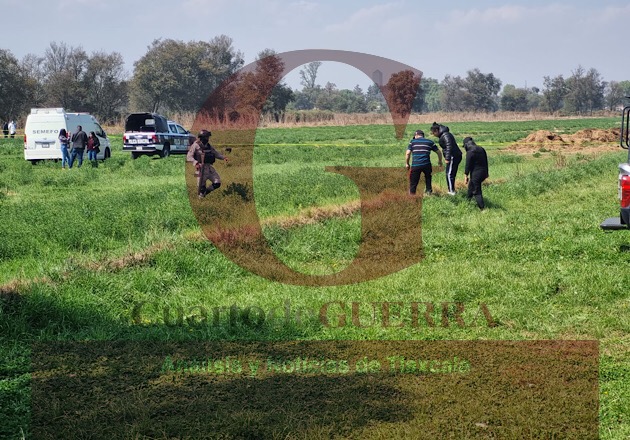 Calcinado hallan el cadáver de un hombre en terrenos de labor,  en Nativitas