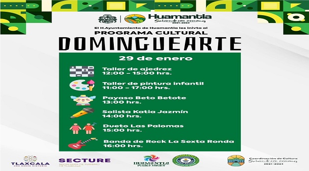 Fiesta y diversión tendrá mañana ‘Dominguearte’ en Huamantla