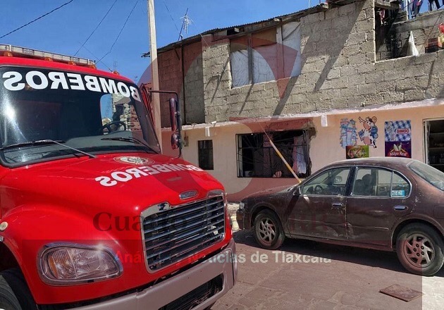 Explosión de cilindro de gas deja lesionada a una persona, en Calpulalpan
