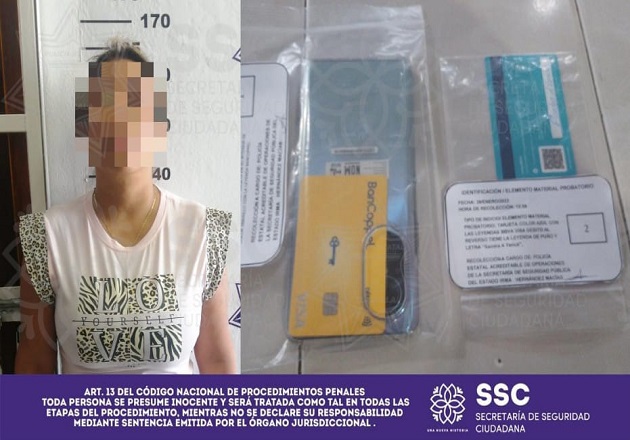 Es detenida presunta responsable de robo y cohecho en Apizaco