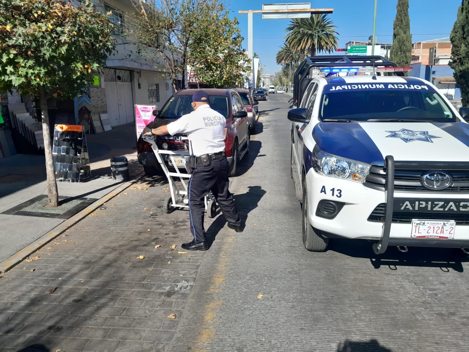 Para eficientar la movilidad, Policía de Apizaco aplica operativo 'Apartado'