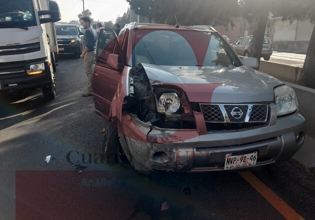 Deja un lesionado choque en la Apizaco-Tlaxcala, en Yauhquemehcan