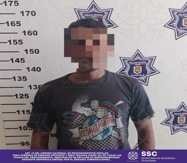 Detienen a presunto responsable de posesión de enervantes en Apizaco