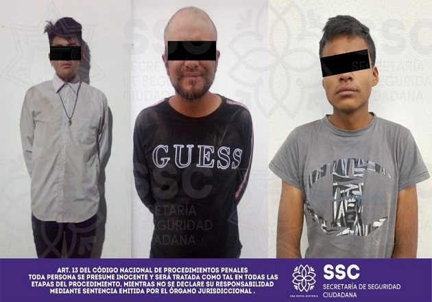 Tres personas detenidas por alterar el orden público